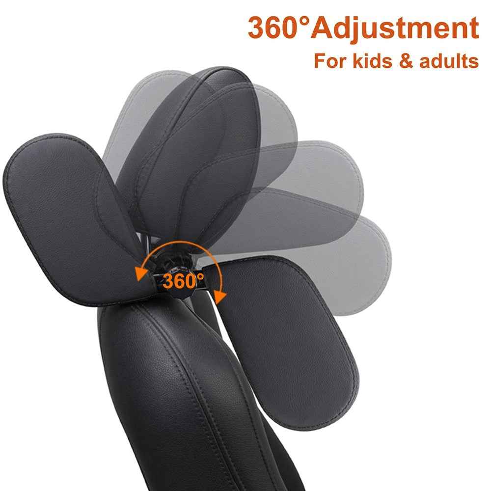 Car Neck Headrest Pillow Cushion Car Seat Memory Foam Padding Sleep Side Head Cervical Spine Support - Black