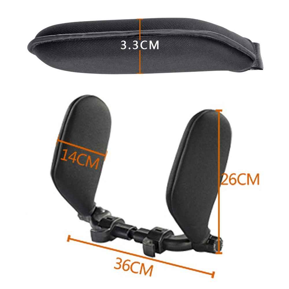 Car Neck Headrest Pillow Cushion Car Seat Memory Foam Padding Sleep Side Head Cervical Spine Support - Coffee