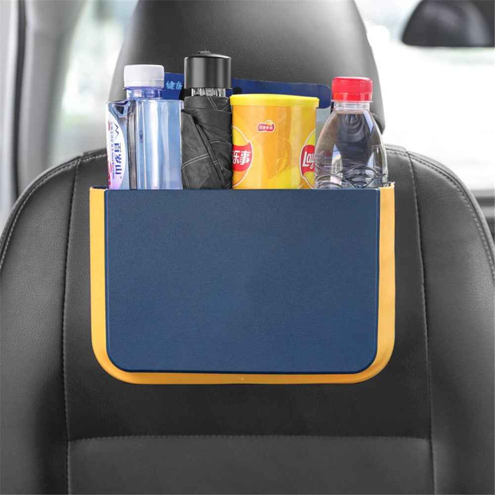 SN929 Car Folding Trash Can Hanging Bucket Waterproof Umbrella Storage Supplies Sundries Organizer - Blue