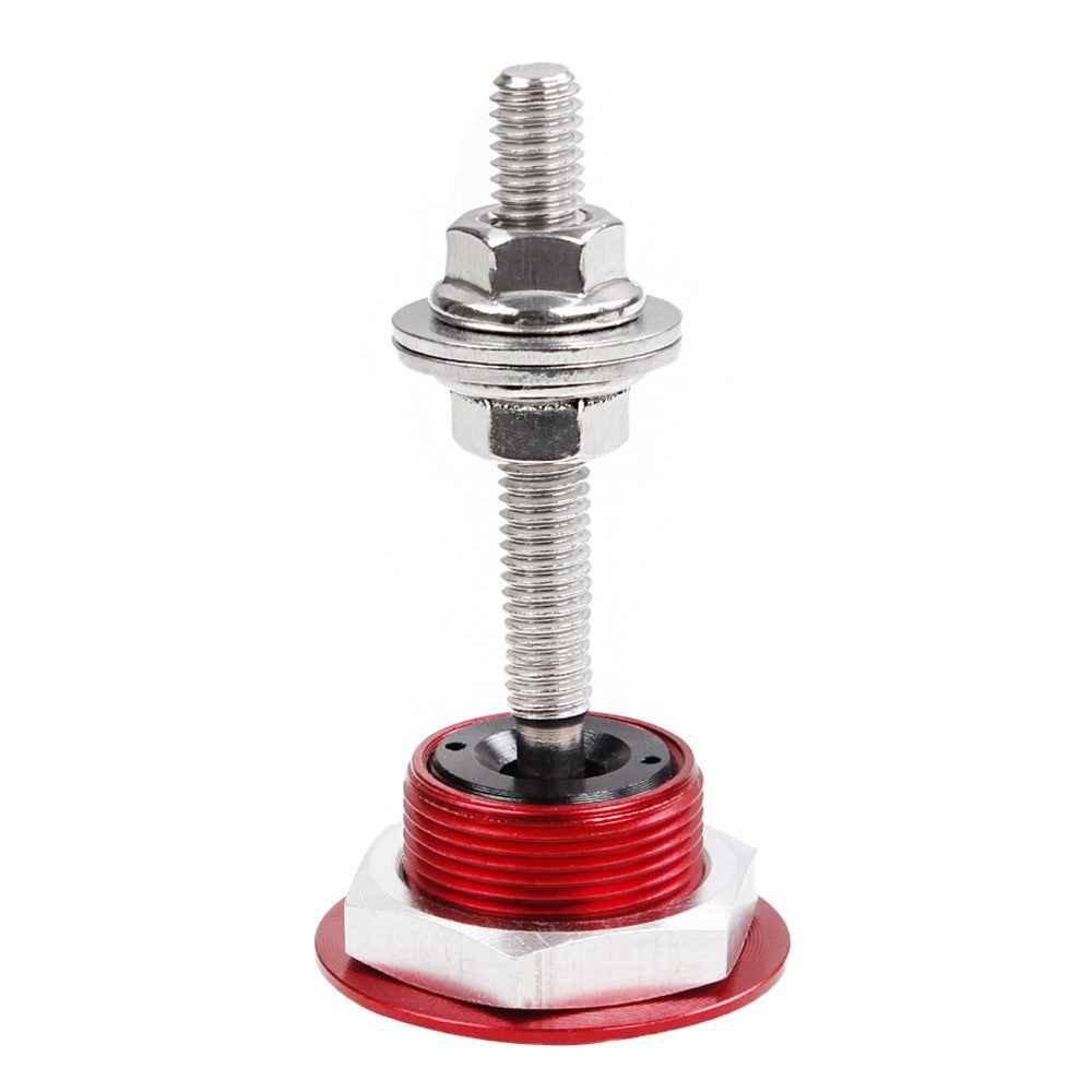 ENL012 Universal Aluminum Alloy 30mm Vehicle Hood Lock Cover Anti-theft Design 53mm Screw - Red
