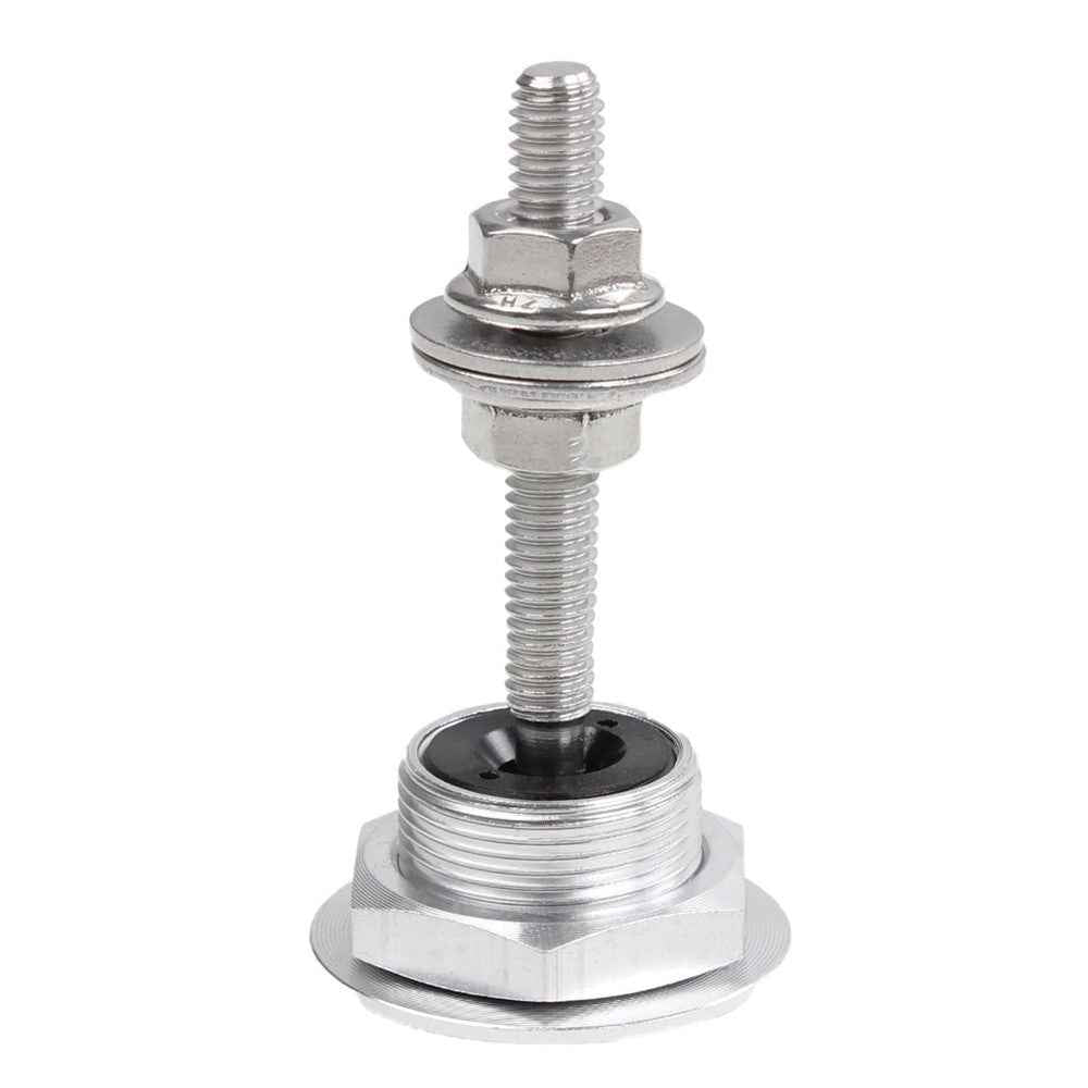 ENL012 Universal Aluminum Alloy 30mm Vehicle Hood Lock Cover Anti-theft Design 53mm Screw - Silver