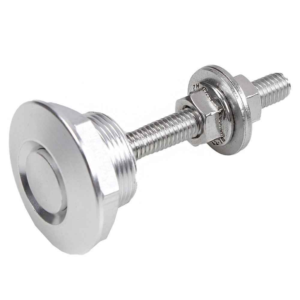 ENL012 Universal Aluminum Alloy 30mm Vehicle Hood Lock Cover Anti-theft Design 53mm Screw - Silver
