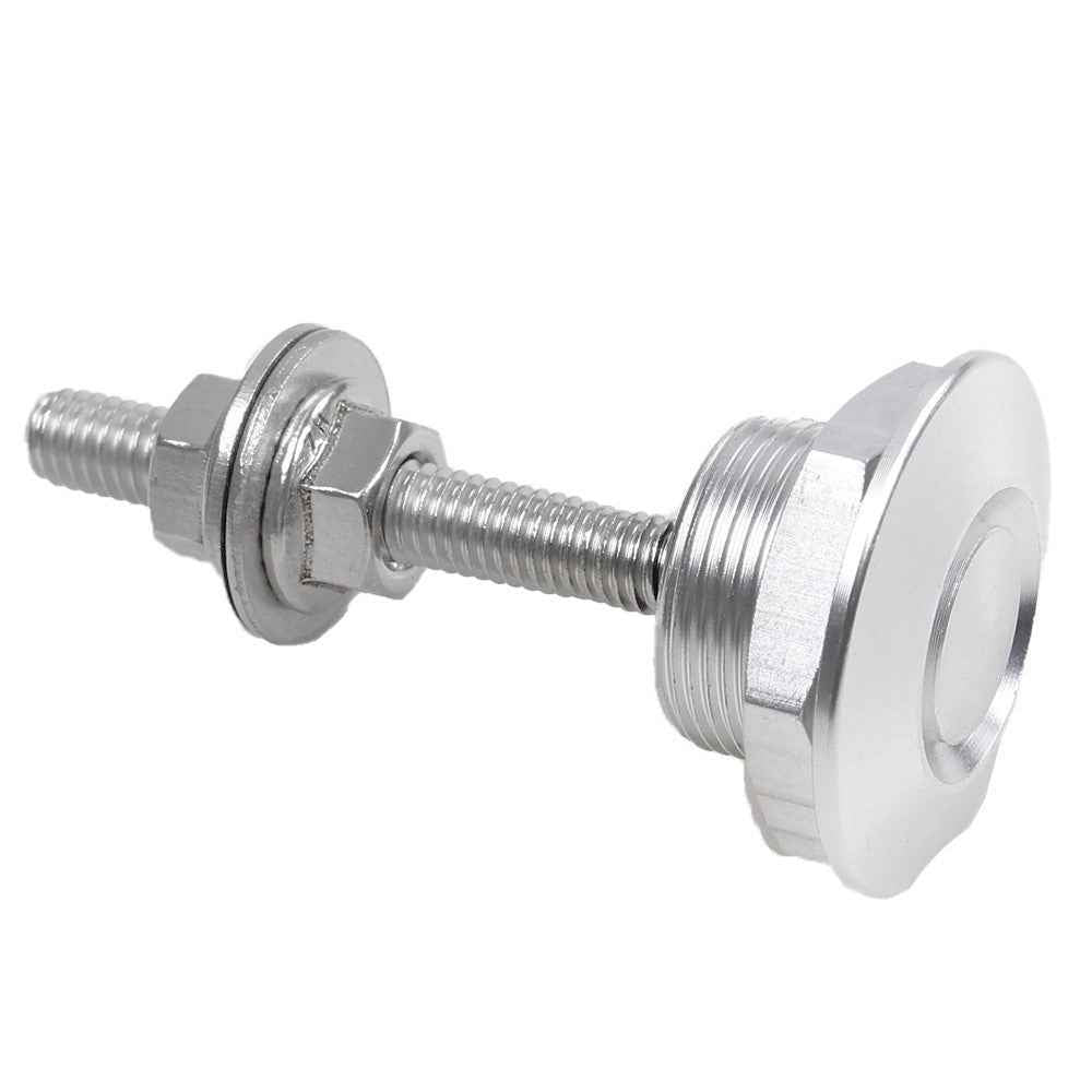 ENL012 Universal Aluminum Alloy 30mm Vehicle Hood Lock Cover Anti-theft Design 53mm Screw - Silver