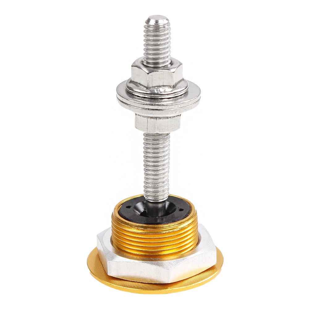 ENL012 Universal Aluminum Alloy 30mm Vehicle Hood Lock Cover Anti-theft Design 53mm Screw - Gold