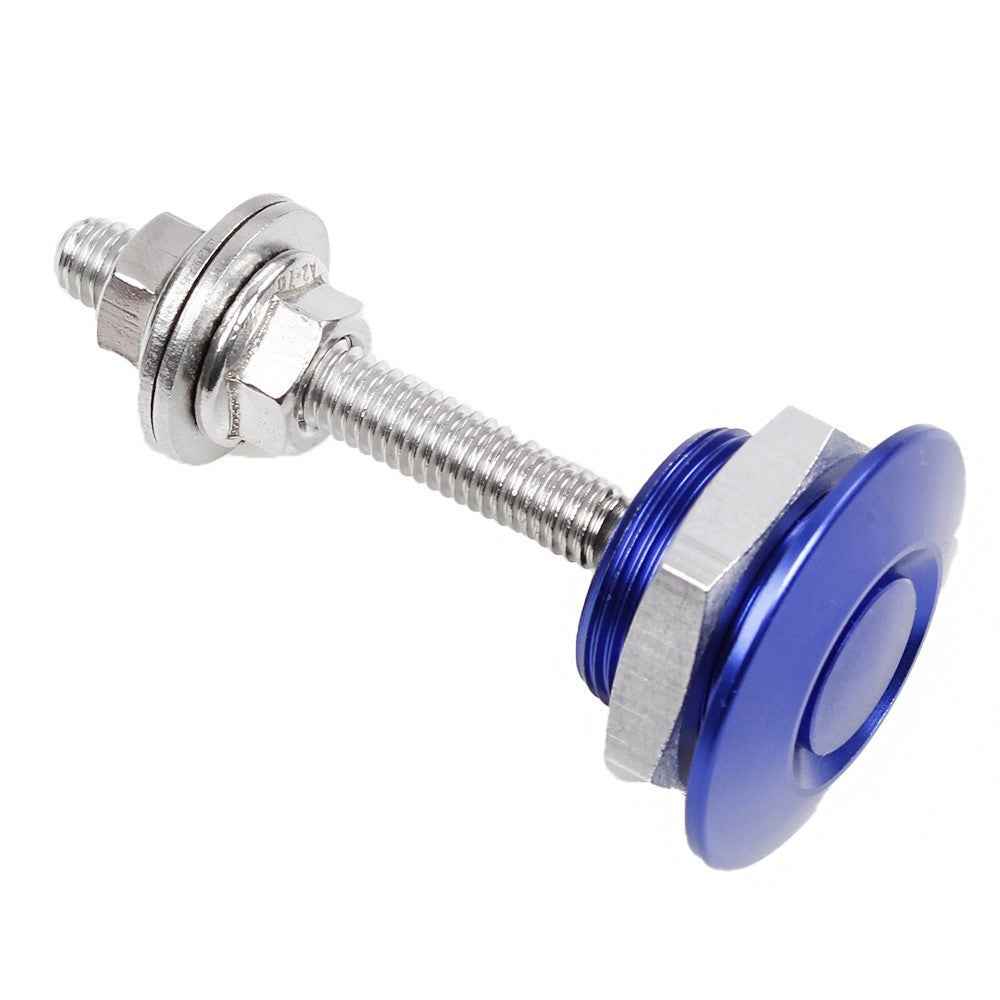 ENL012 Universal Aluminum Alloy 30mm Vehicle Hood Lock Cover Anti-theft Design 53mm Screw - Blue