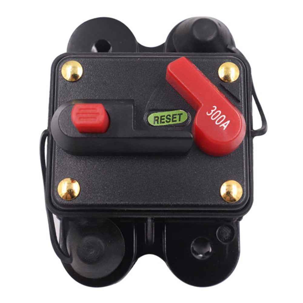 300A DC 12-48V Car Audio Stereo Circuit Breaker Automatic Reset Fuse Holder Automatic Circuit Breaker, Circuit Protector