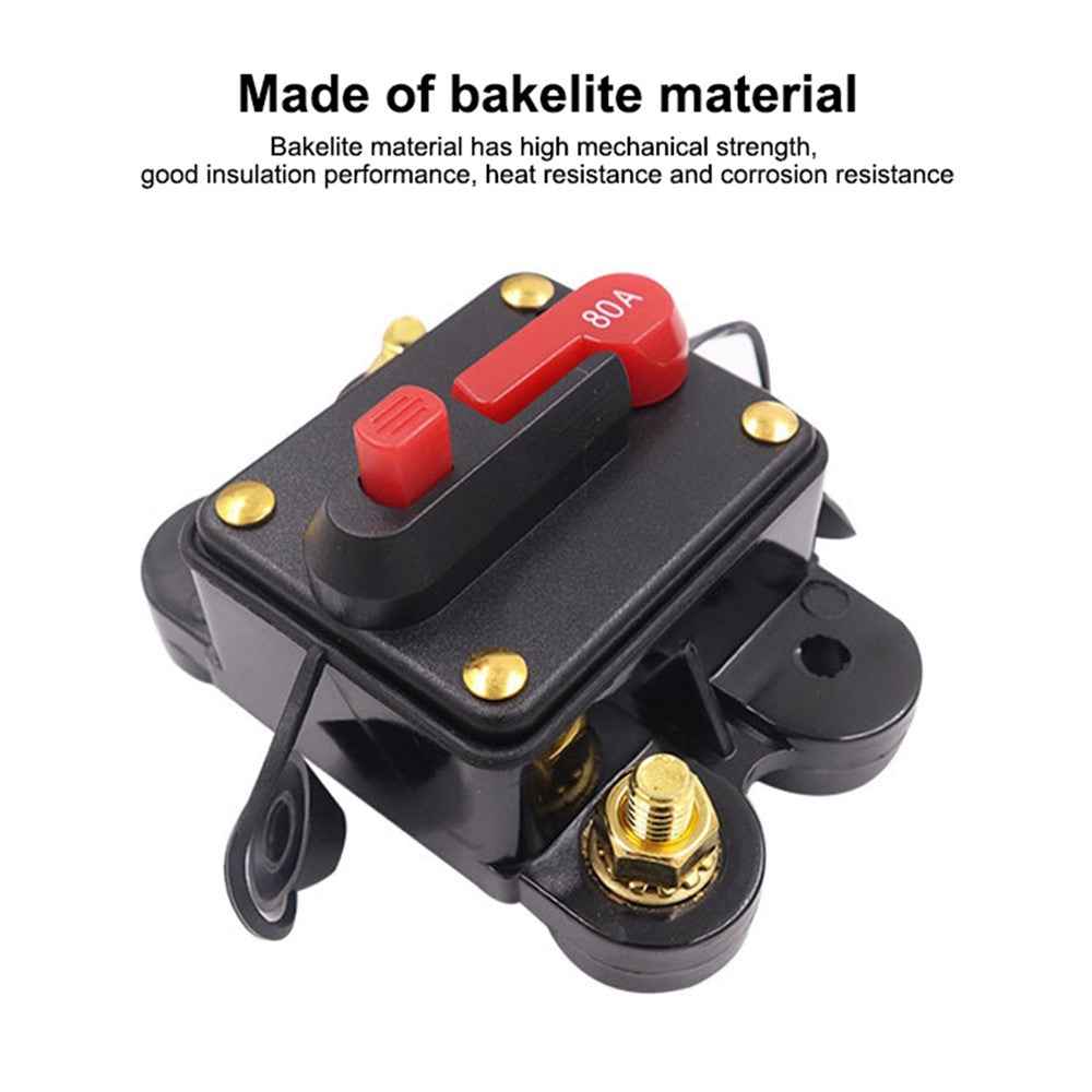 300A DC 12-48V Car Audio Stereo Circuit Breaker Automatic Reset Fuse Holder Automatic Circuit Breaker, Circuit Protector