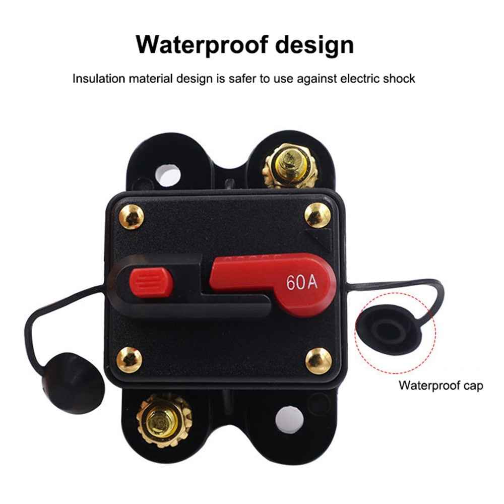 300A DC 12-48V Car Audio Stereo Circuit Breaker Automatic Reset Fuse Holder Automatic Circuit Breaker, Circuit Protector