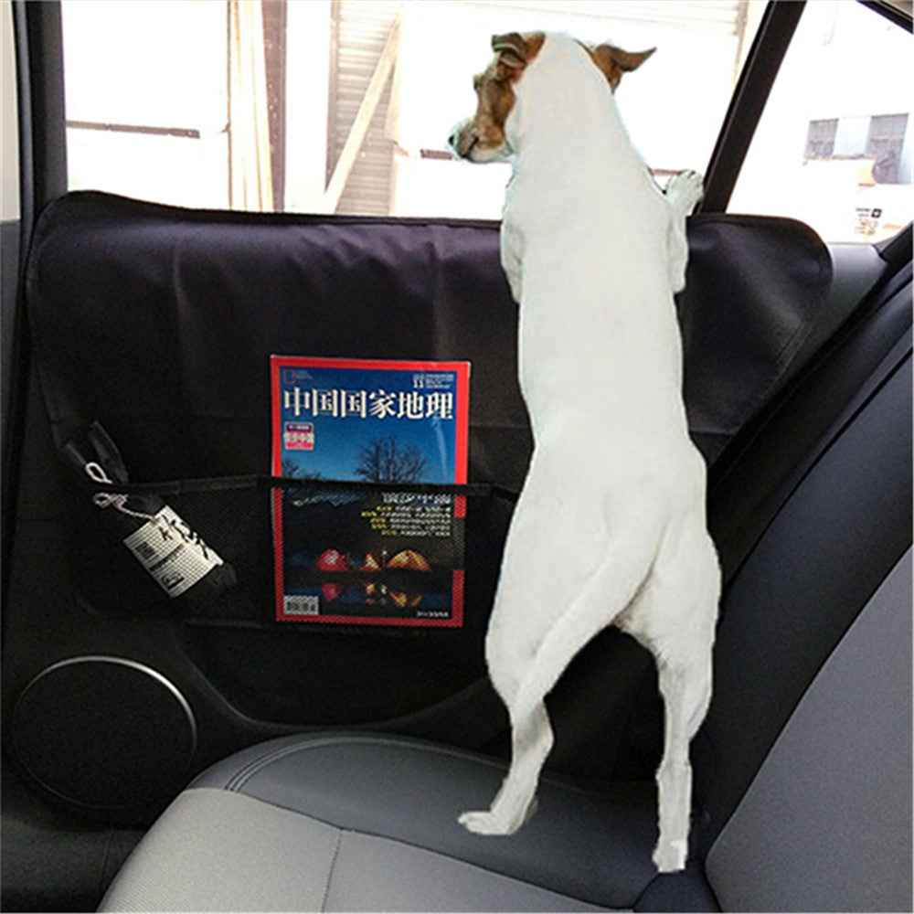 TG-PCU004 2Pcs / Set Car Side Door Window Storage Bag Organizer Hanging Bag with Mesh Pocket for SUVs, Trucks