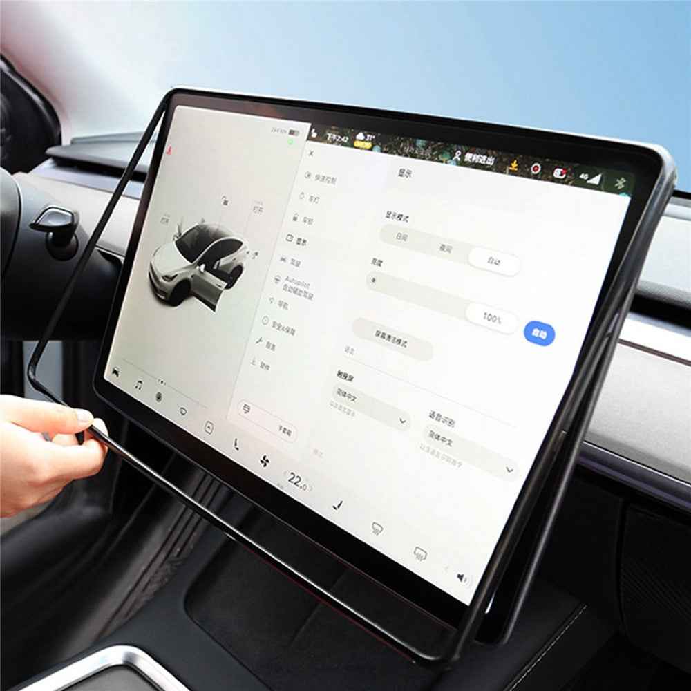 Car Center Console Screen Easy Installation Frame Tool Car Decoration for Tesla Model 3 Model Y  - White