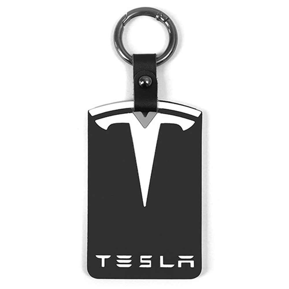 Silicone Car Remote Key Cover for Model 3 / Y Wear Resistant Protective Case with Ring Buckle Car Key Replacement Parts - Black / White