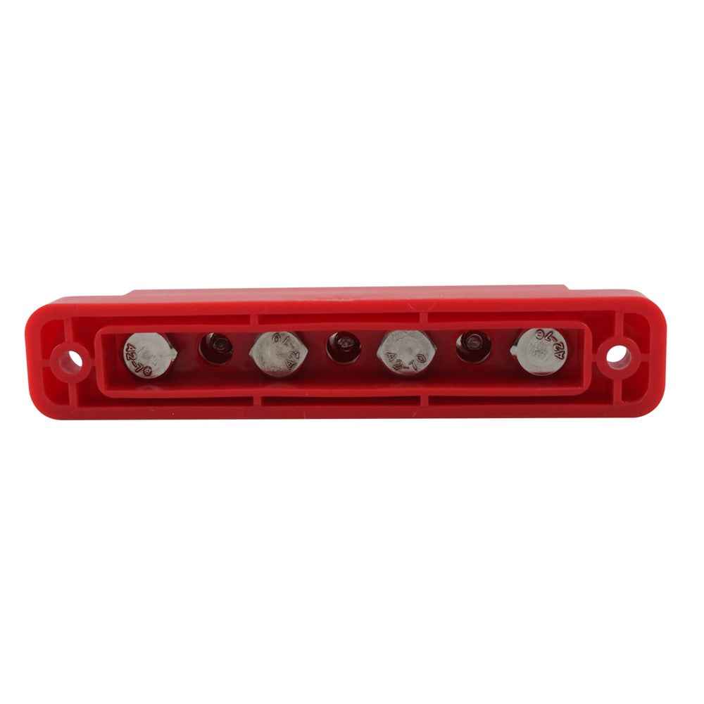 A7473 2Pcs  /  Set 7-Way Power Distribution Block 4 x M6 Terminal Studs, 3 x M4 Terminal Screws Battery Bus Bar for Car Marine Boat (Black+Red)