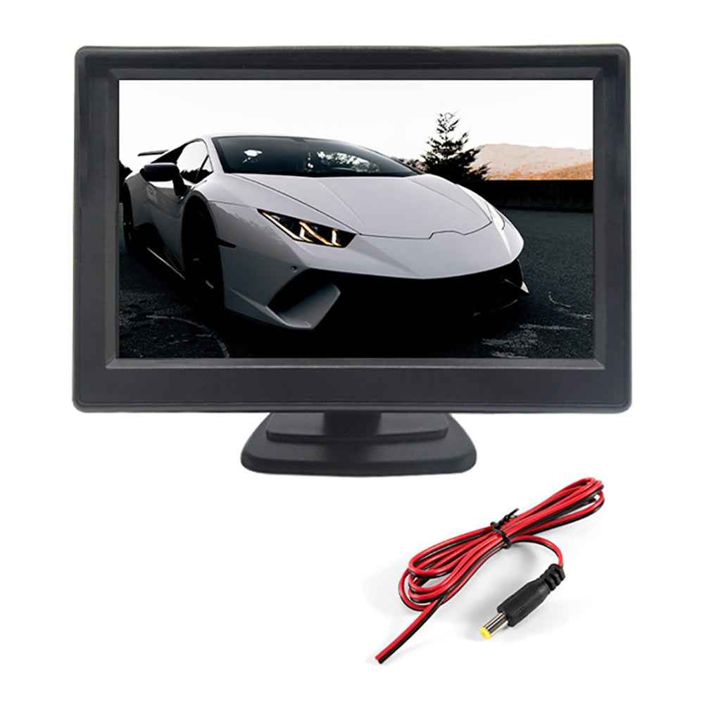 RH-500 Car Parking Reverse 5'' LCD Screen Recorder Display Monitor with Power Supply Cable