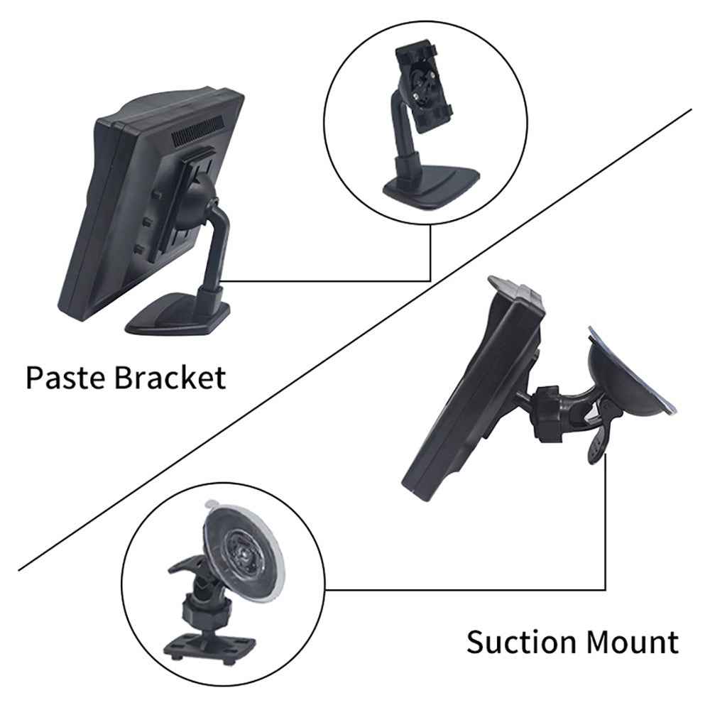 RH-500 Car Parking Reverse 5'' LCD Screen Recorder Display Monitor with Power Supply Cable