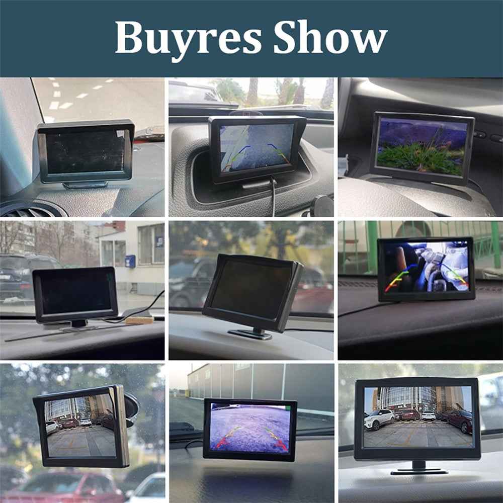 RH-500 Car Parking Reverse 5'' LCD Screen Recorder Display Monitor with Power Supply Cable
