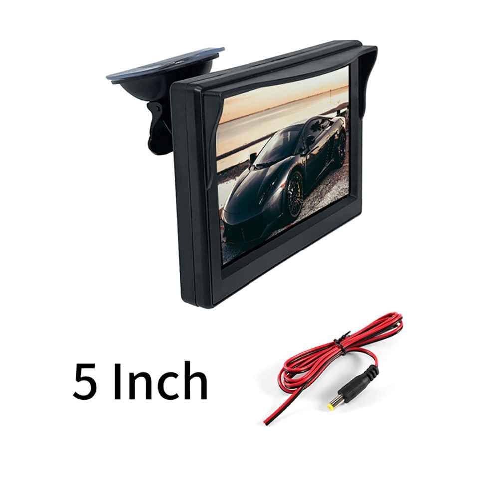 RH-500 Car Parking Reverse 5'' LCD Screen Recorder Display Monitor with Power Supply Cable