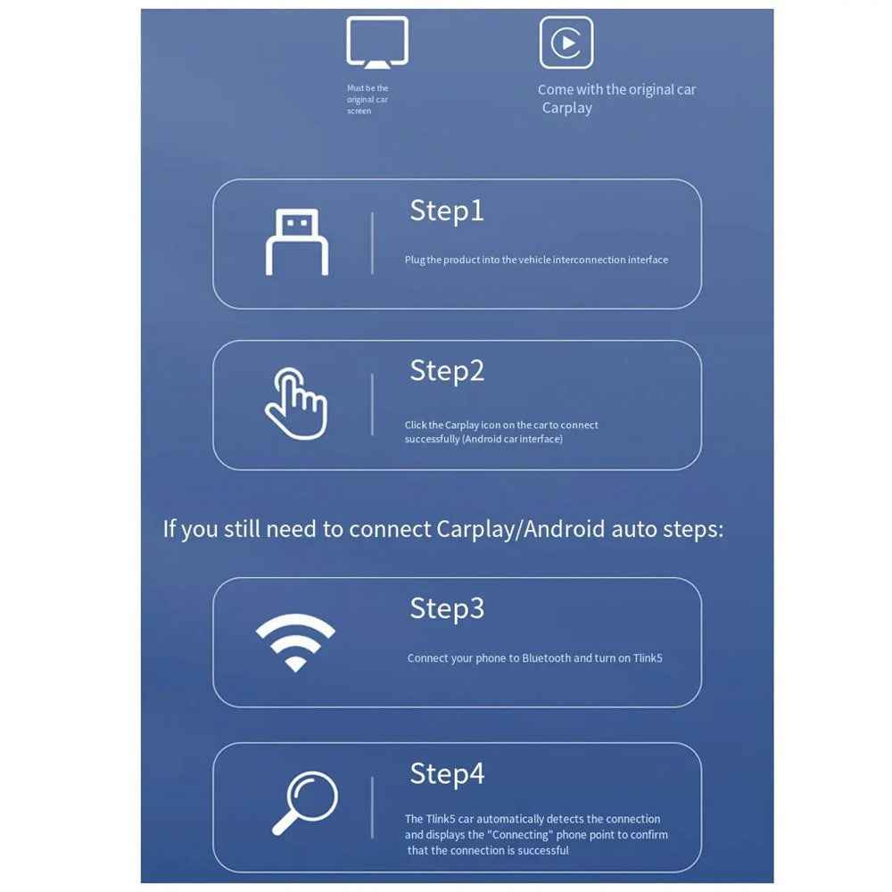 Android 13 2+16G Car AI Box Airplay Wireless Carplay Android Auto Dongle Built-In Netflix / Youtube Wired to Wireless Adapter