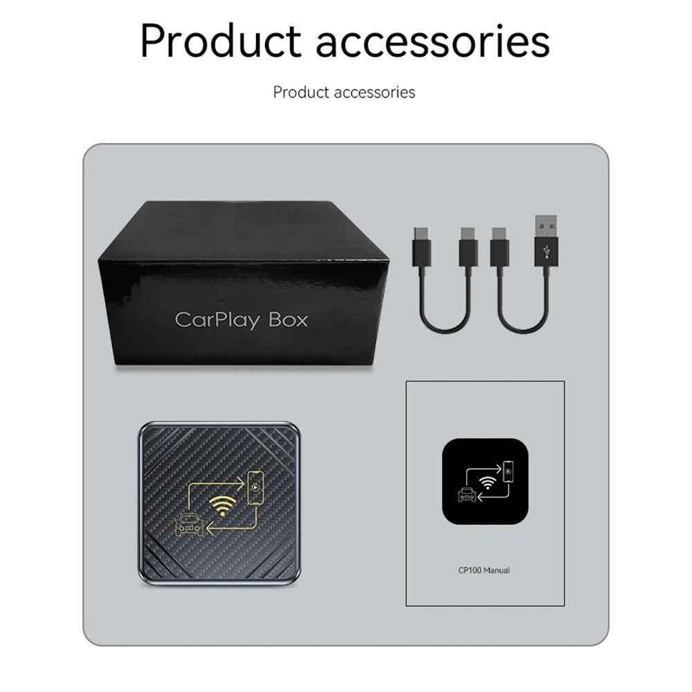 Q1 Vehicle Wireless Carplay Android Auto Dongle Car Wired to Wireless Adapter