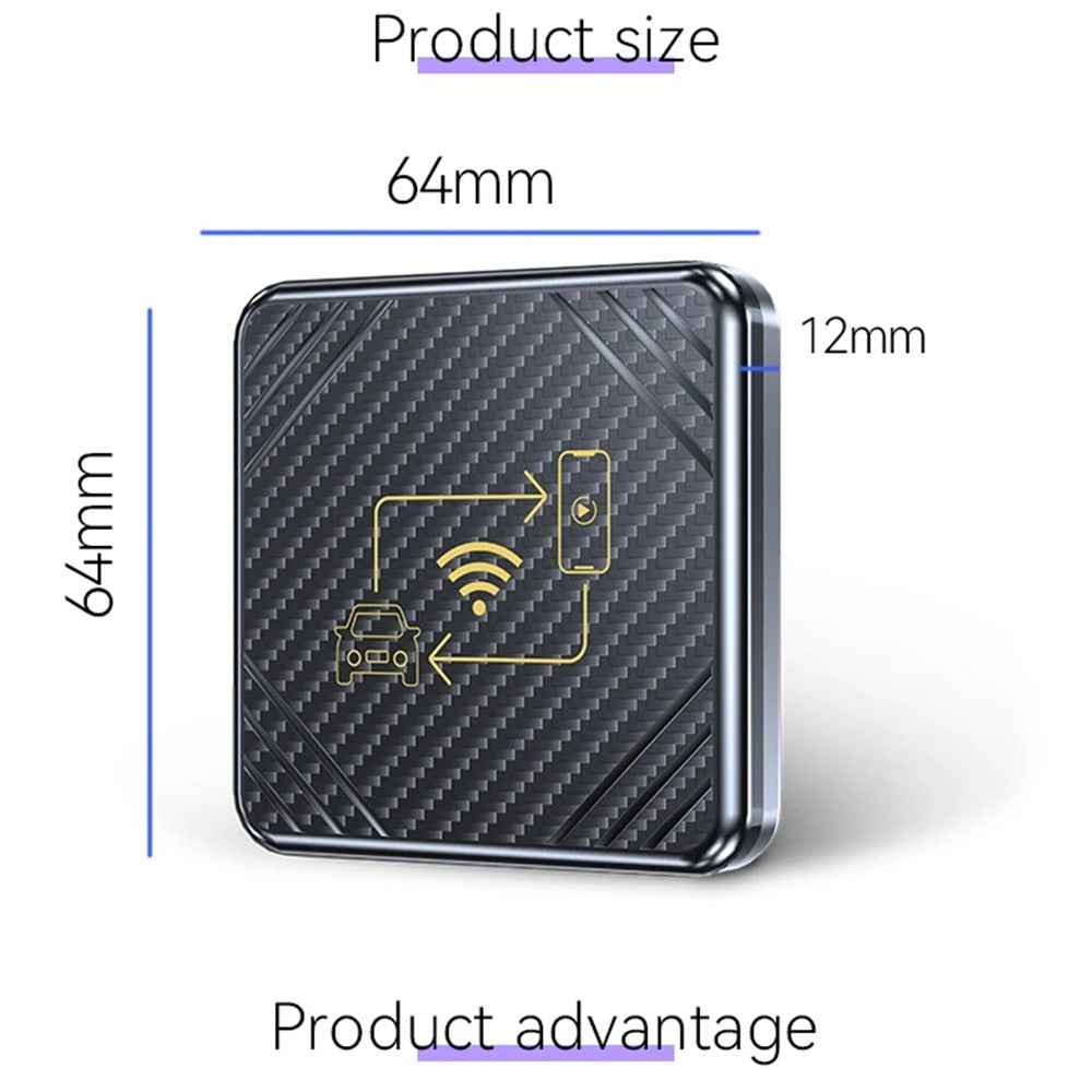 Q1 Vehicle Wireless Carplay Android Auto Dongle Car Wired to Wireless Adapter