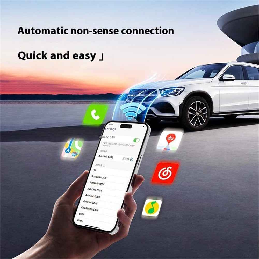 Car Android Auto Dongle Bluetooth-compatible / Wifi Wired Android Auto to Wireless Vehicle Adapter for Android Phone - Black