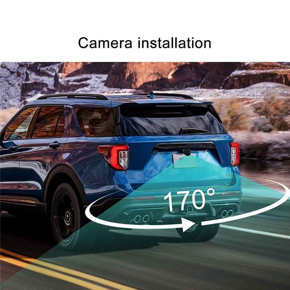 RH-702B Large 7'' LCD Display Monitor 12V 24V Car Parking Reversing Butterfly-shaped Rear Camera Kit