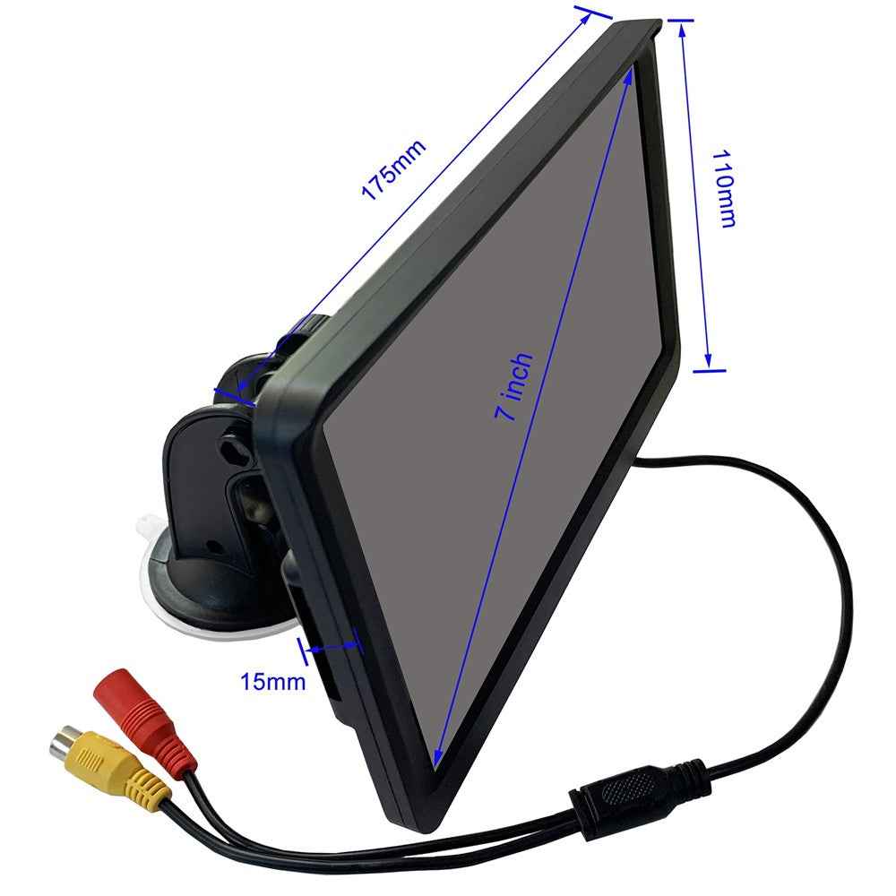 RH-702C 7'' Large Screen LCD Display Monitor 12V 24V Car Parking Reversing 4-LED Rear Camera Kit