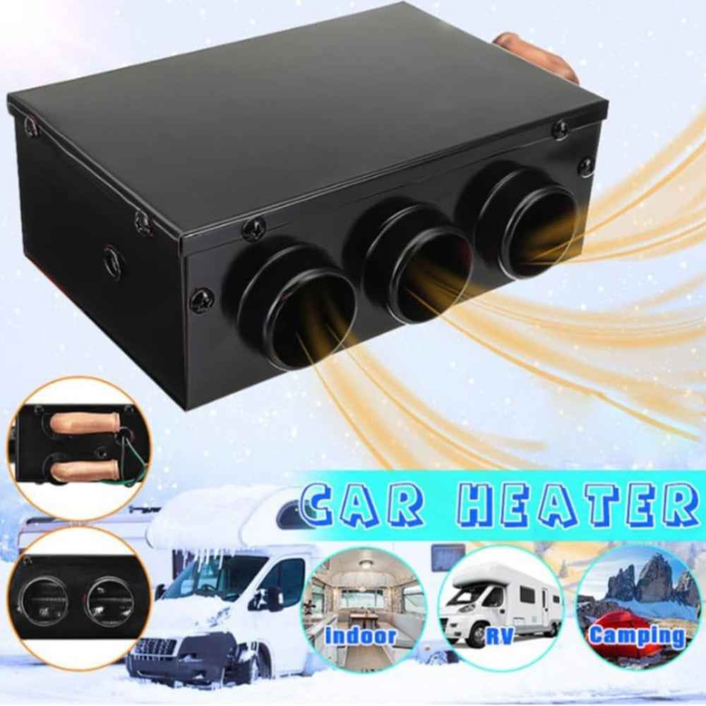 Three Hole Car Water Heater Window Defrosting Defogging Vehicle Interior Heater - 12V