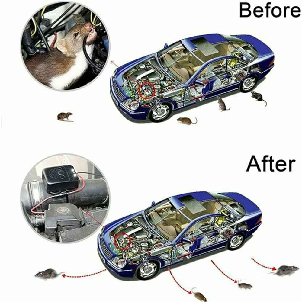 532 Car Mouse Repellent Car Engine Compartment Ultrasonic Rodent Repeller