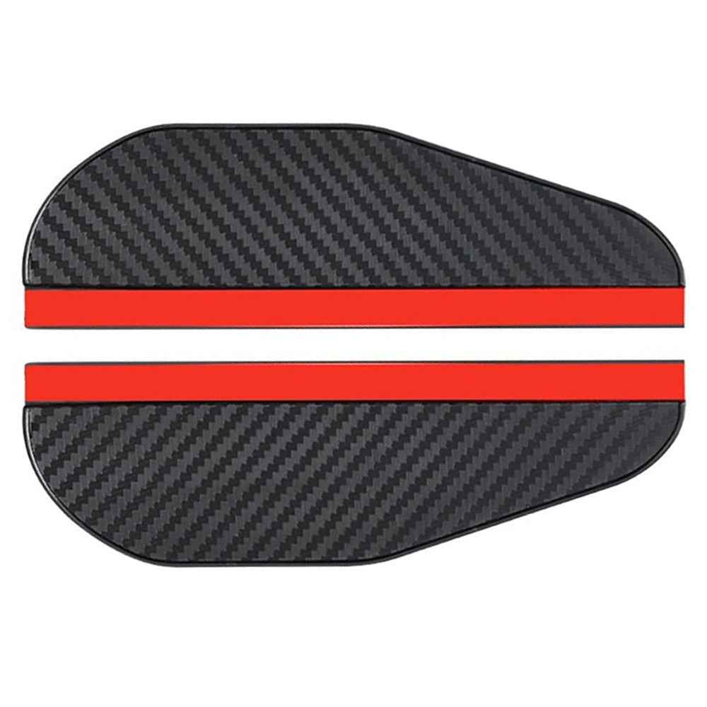 2Pcs Car Rearview Mirror Rain Baffle Carbon Fiber Texture Vehicle Side Mirror PVC Rain Blocker