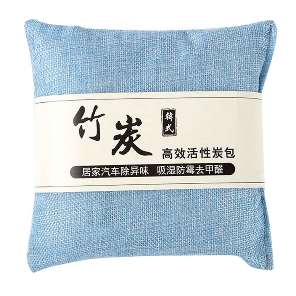 Activated Carbon Bag Car Home Dehumidification Odor Formaldehyde Removal Linen Bamboo Charcoal Bag - Blue