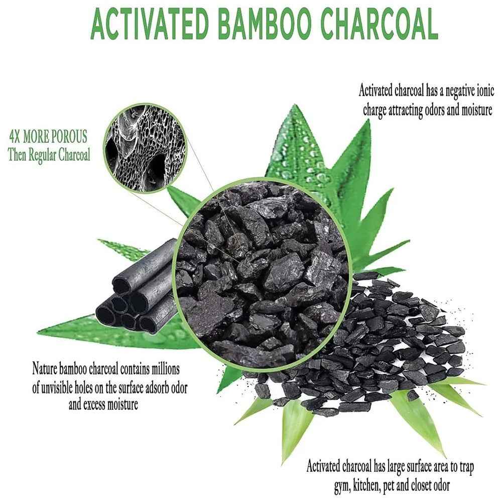 Activated Carbon Bag Car Home Dehumidification Odor Formaldehyde Removal Linen Bamboo Charcoal Bag - Purple