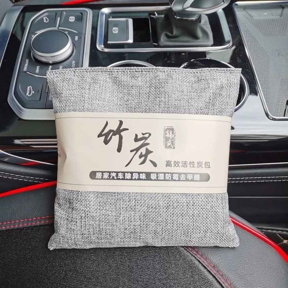 Activated Carbon Bag Car Home Dehumidification Odor Formaldehyde Removal Linen Bamboo Charcoal Bag - Purple