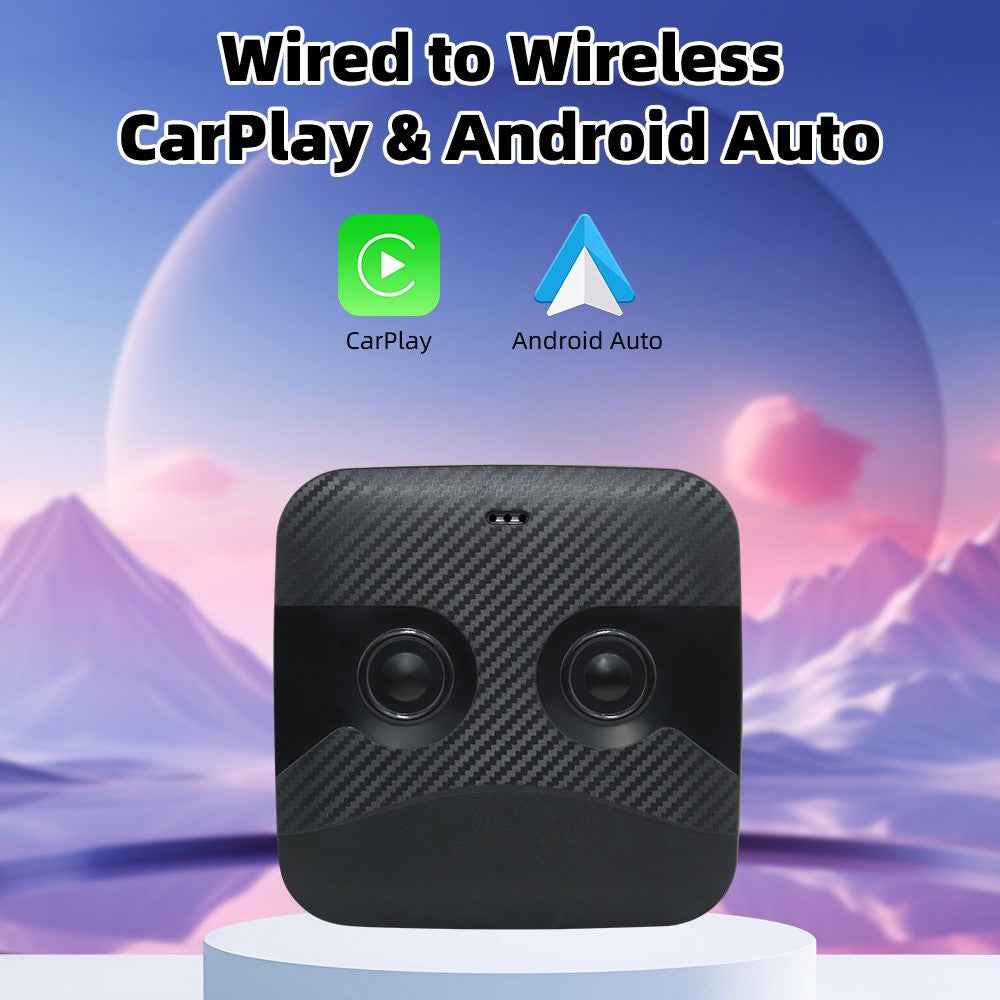 2 in 1 Wireless Carplay Adapter and Android Auto Wireless Box Converts Wired to Wireless Carplay Dongle