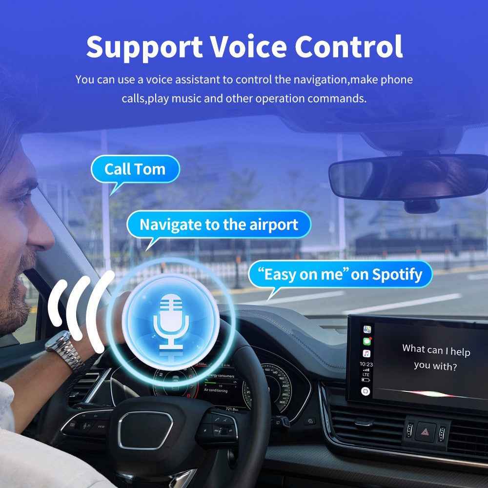 2 in 1 Wireless Carplay Adapter and Android Auto Wireless Box Converts Wired to Wireless Carplay Dongle