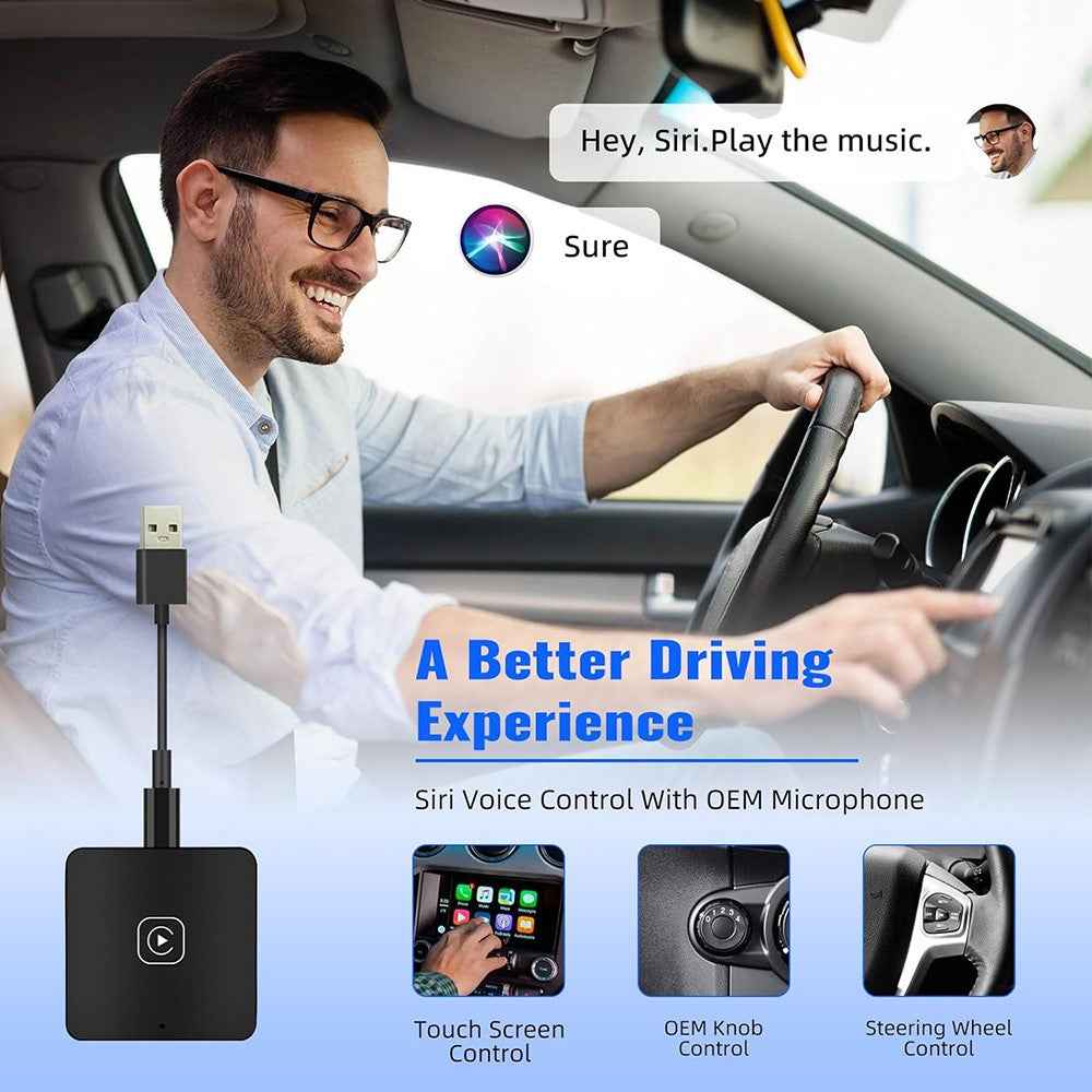 Wireless Carplay Android Auto Adapter Smart Carplay Ai Box Wired to Wireless Carplay Dongle