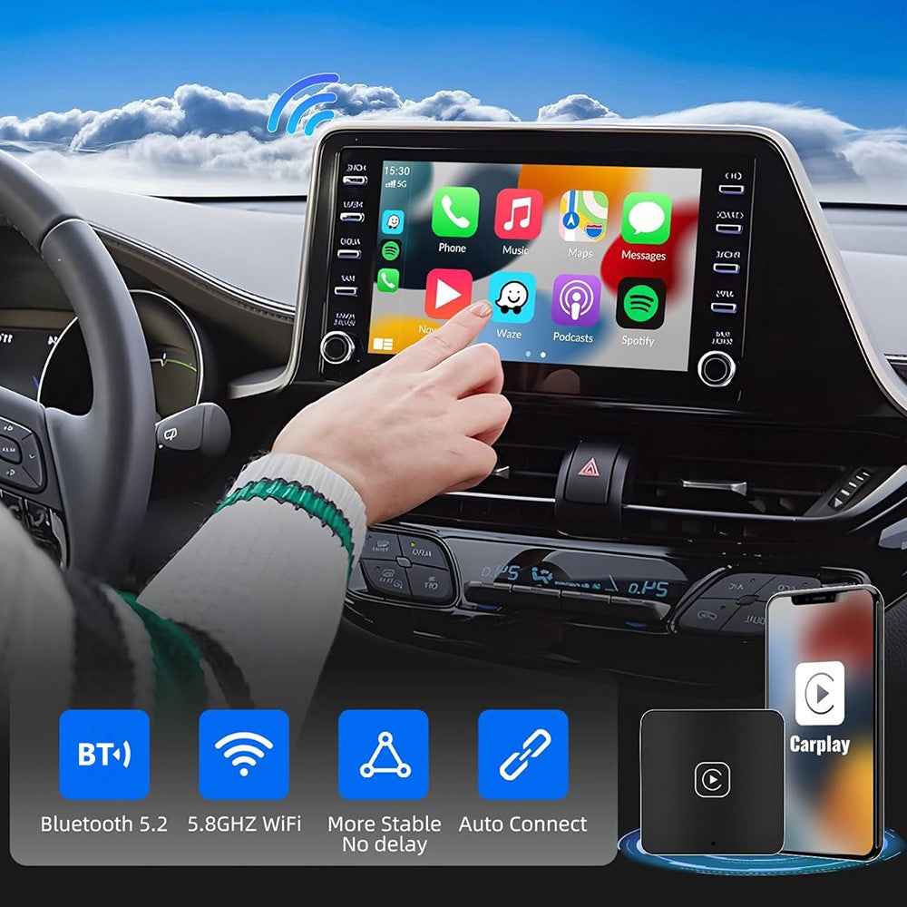 Wireless Carplay Android Auto Adapter Smart Carplay Ai Box Wired to Wireless Carplay Dongle