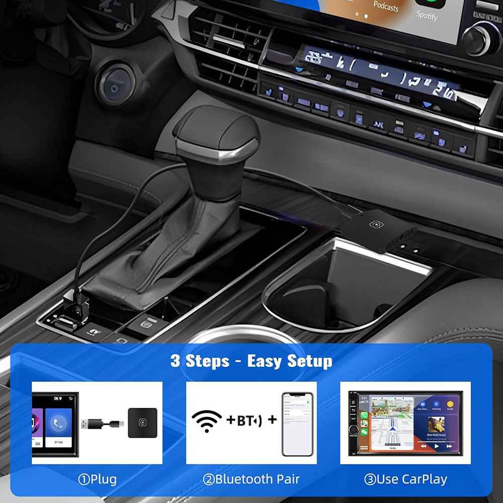 Wireless Carplay Android Auto Adapter Smart Carplay Ai Box Wired to Wireless Carplay Dongle