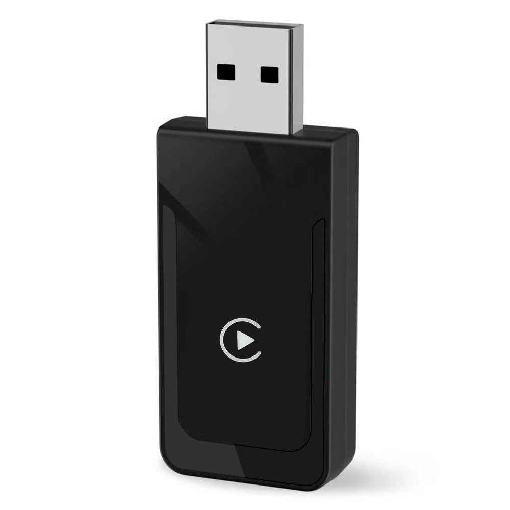 Wireless CarPlay Adapter USB CarPlay Stick Convert Wired to Wireless Android Auto Dongle for Cars with CarPlay - Black  /  CarPlay Logo