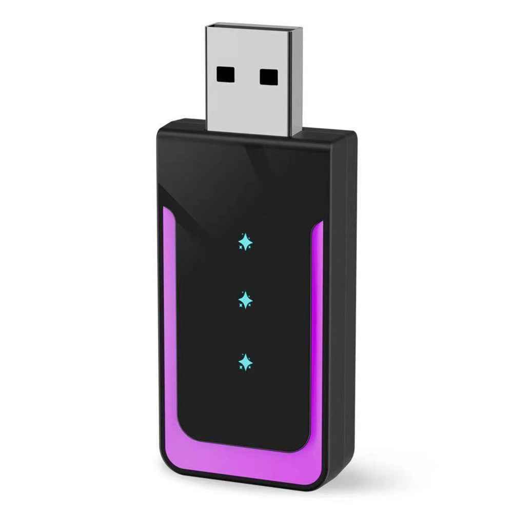 Wireless CarPlay Adapter USB CarPlay Stick Convert Wired to Wireless Android Auto Dongle for Cars with CarPlay - Purple  /  Black