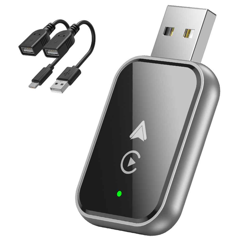 2 in 1 Wireless Carplay Android Auto Car Adapter Wired to Wireless Bluetooth-Compatible WiFi USB Dongle