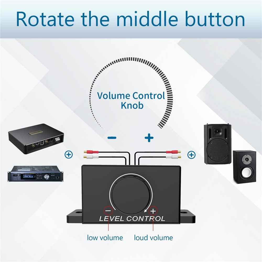 Car RCA Remote Amplifier Level Controller RCA Audio Bass Knob Volume Control Cable