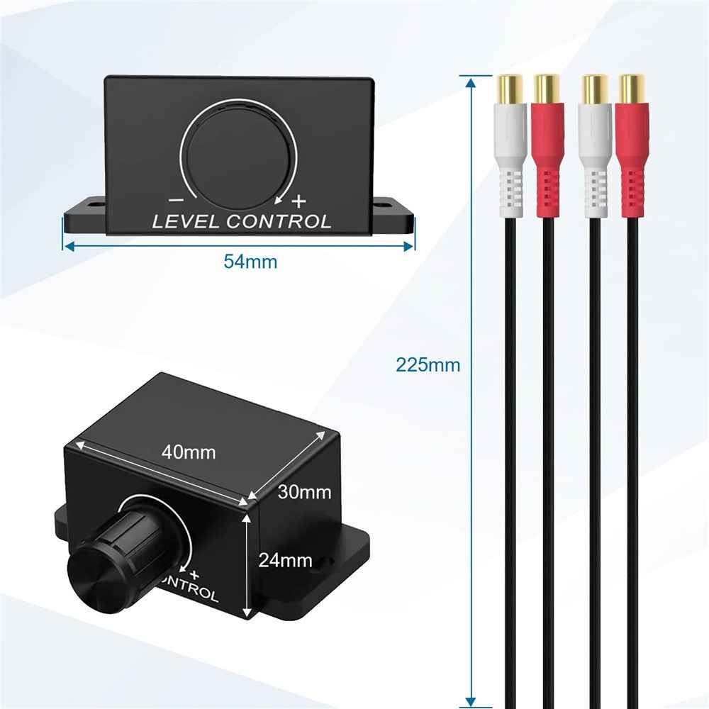 Car RCA Remote Amplifier Level Controller RCA Audio Bass Knob Volume Control Cable