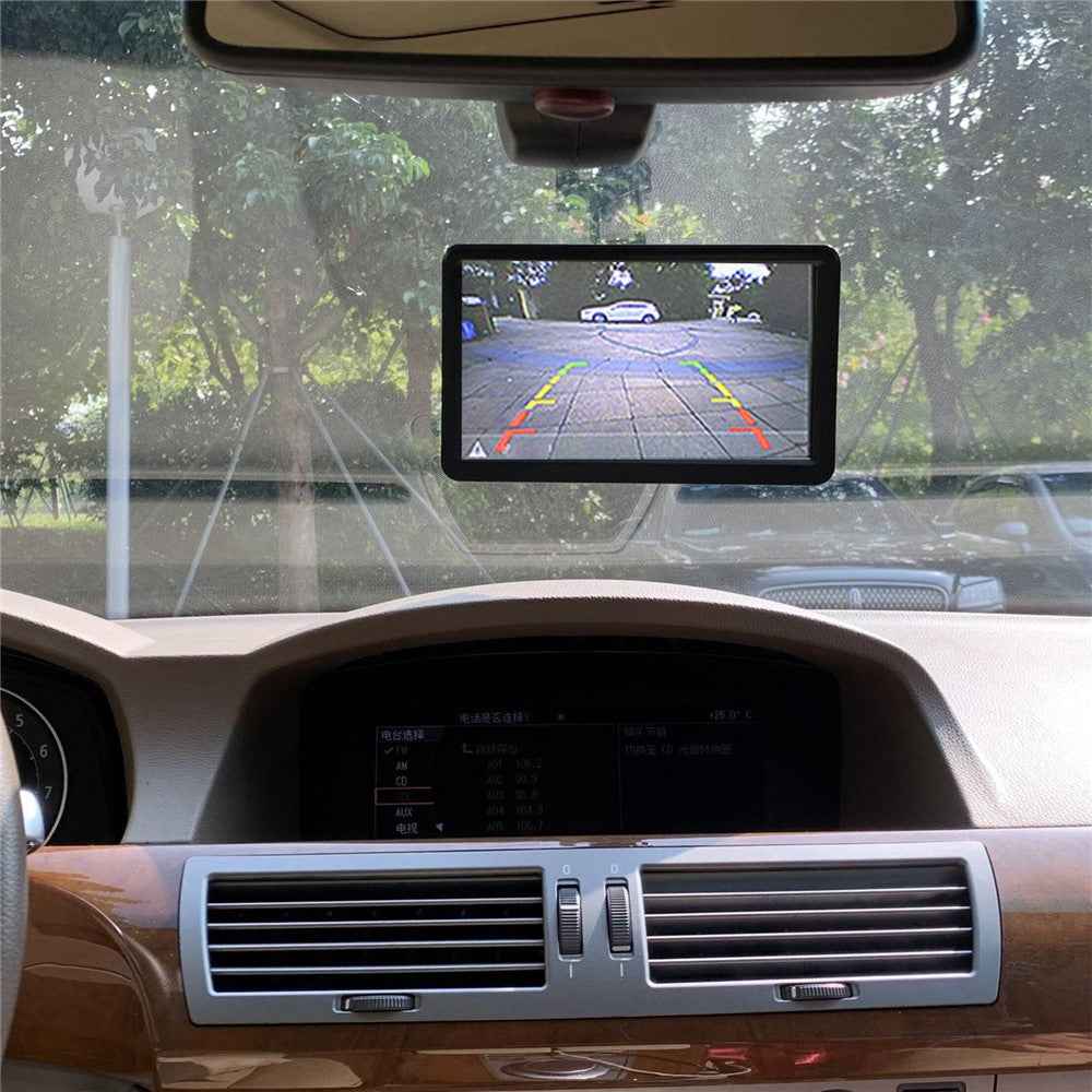 RH-702E 12V 24V 12-LED Rear View Reverse Camera + 7'' Screen Car Reversing Parking Monitor Set