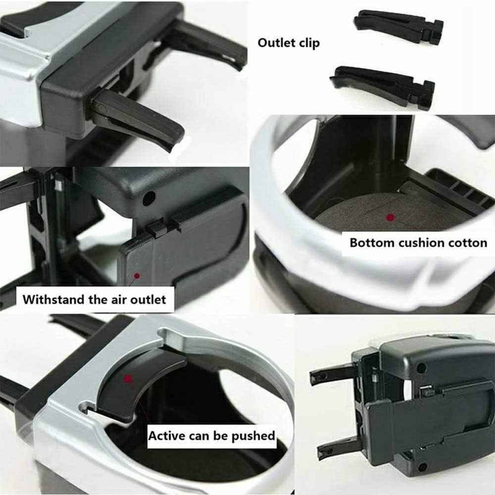 Multi-function Car Air Vent Mount Drinks Holder Plastic Beverage Organizer Rack - Red