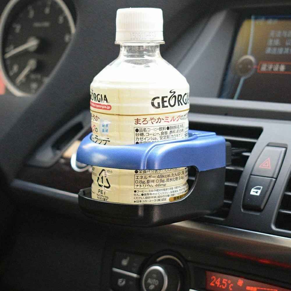 Multi-function Car Air Vent Mount Drinks Holder Plastic Beverage Organizer Rack - Red
