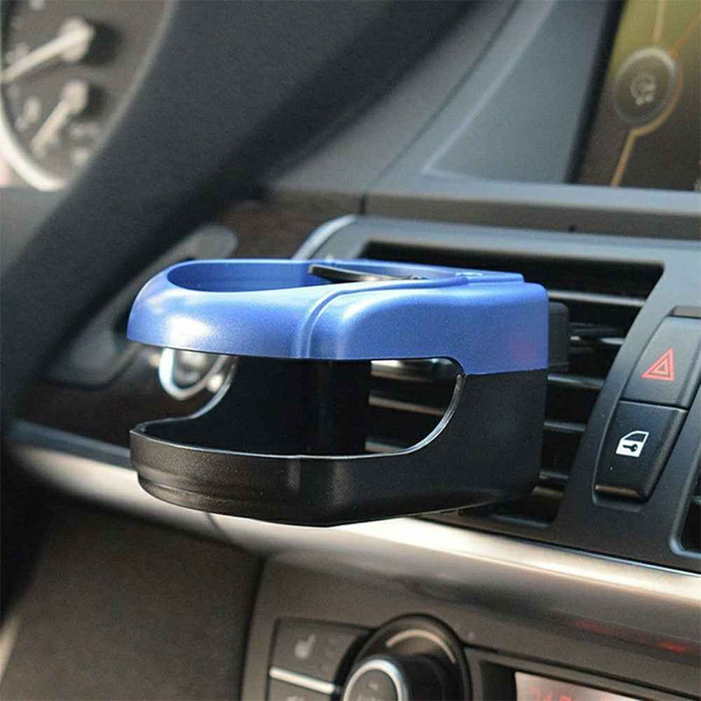Multi-function Car Air Vent Mount Drinks Holder Plastic Beverage Organizer Rack - Blue