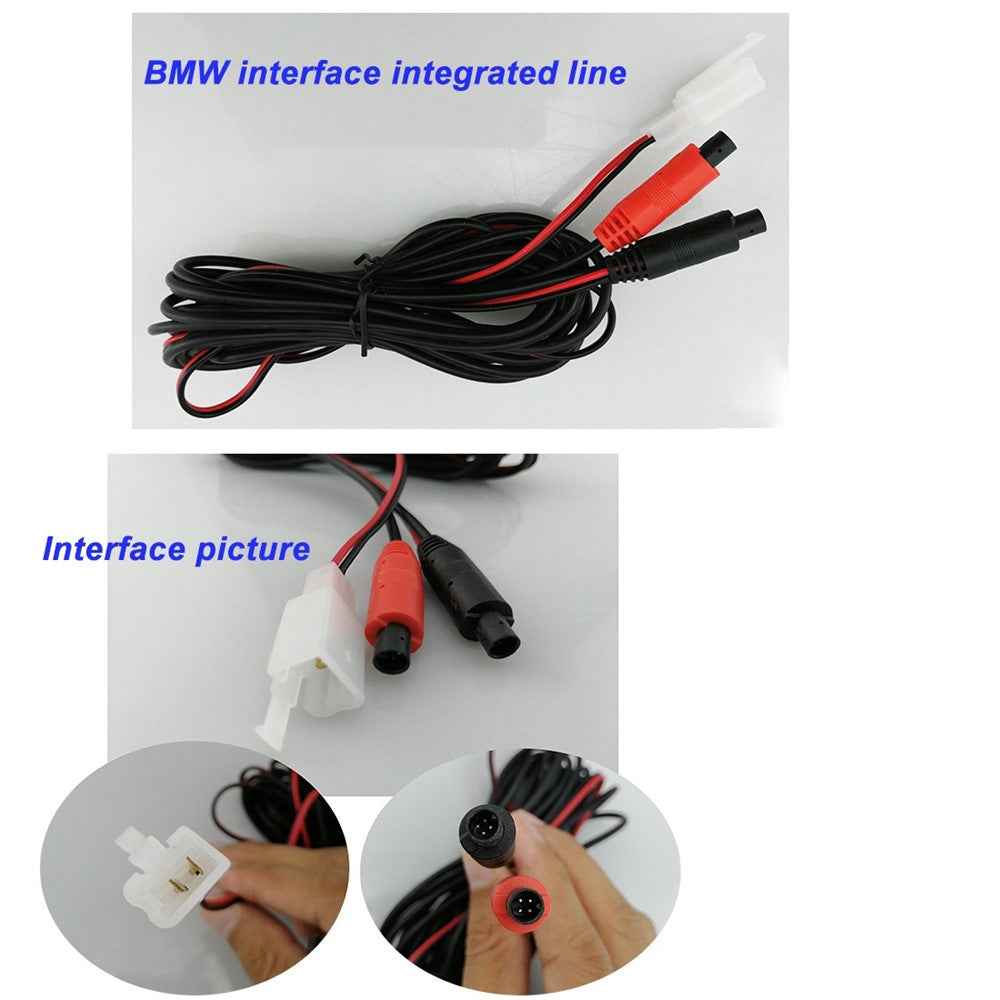 RH-512 5'' LCD Display Monitor Car Parking Reverse Waterproof AHD Square Rear Camera with Video Line