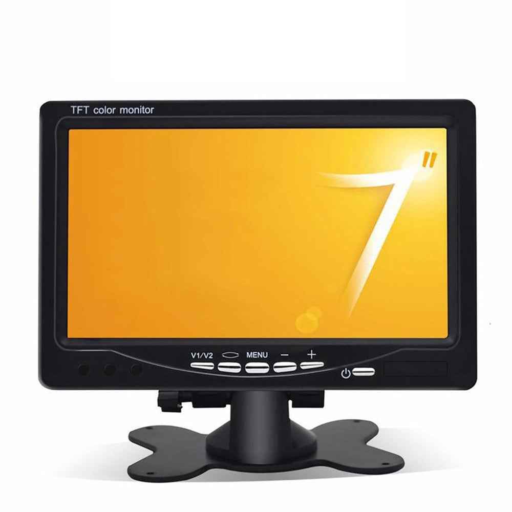 RH-701A 7" LCD Video Display Screen Monitor with Rear View Backup Car Camera Parking and Reverse System Kit for Vehicles
