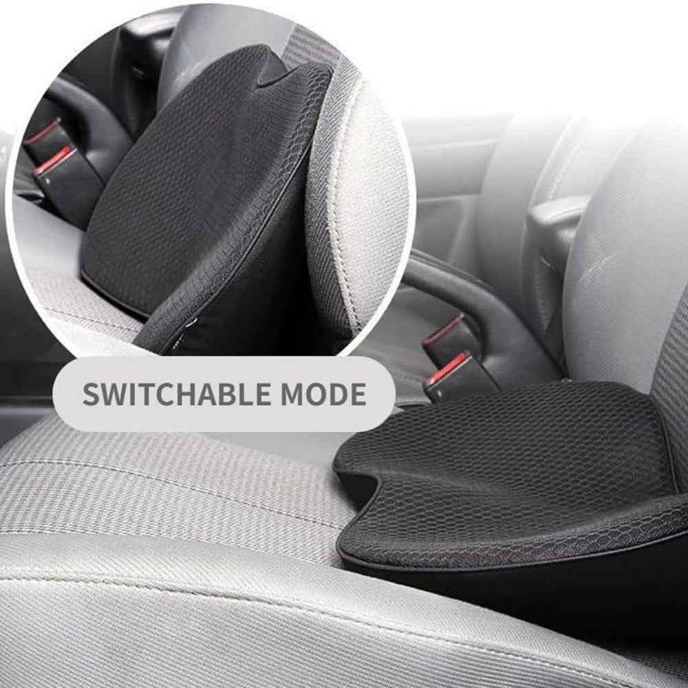 Car Seat Hip / Waist Cushion Mesh Cloth+Memory Foam Breathable Fatigue Relief Seat Cushion - Black