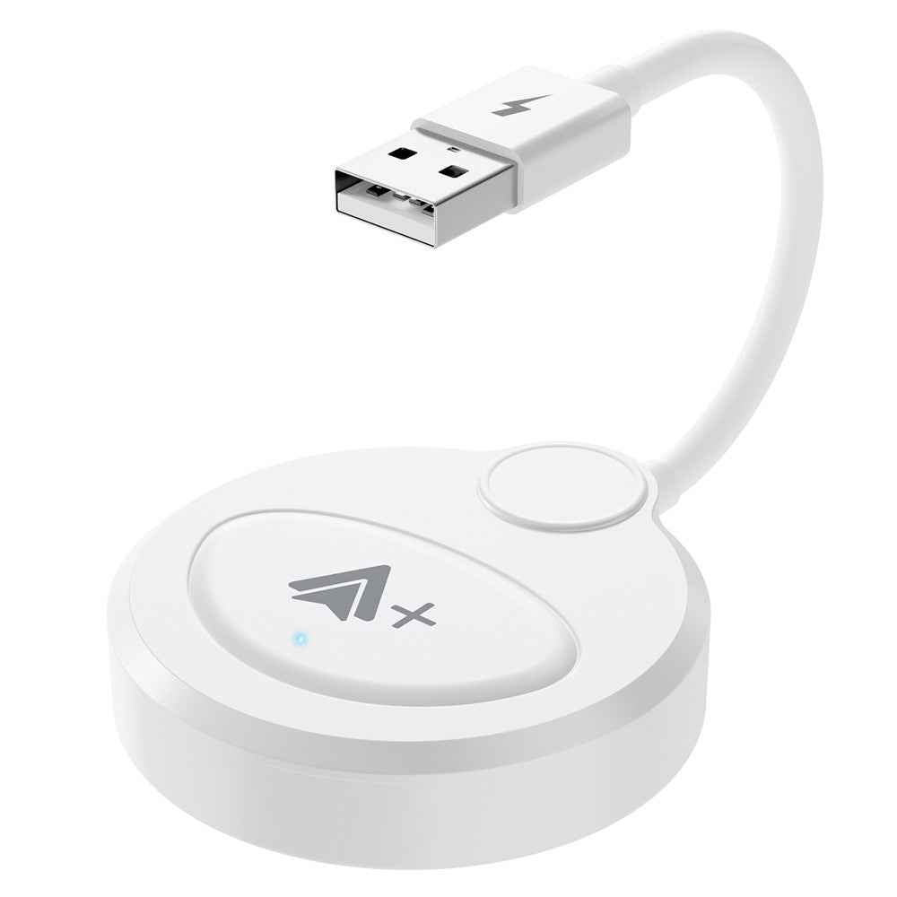 020-6++ Android Auto Wireless Adapter Instant Connection Wired to Wireless USB Dongle - White
